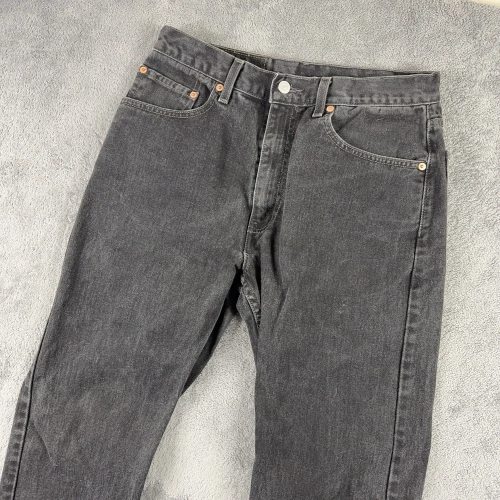 Vintage‎ Levis 505 Jeans Mens *34X31* Black Straight Regular Dark Wash Denim Y2K